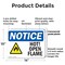 Signmission Hot Surface Sign, 10 in H x 14 in W, Plastic, Hot! Open Flame OS-2PACK-NS-P-1014-L-13535 - alternate 7